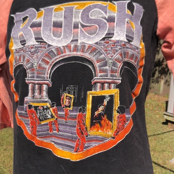Rare vintage Rush Moving Picture concert tee black and pink - Picture 2 of 6